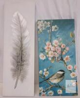 Two (2) Home Decor Prints on Canvas . Measures 10"&times;28" & 12"&times;24"