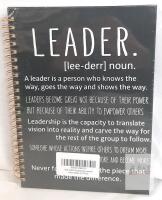 Spiral Notebook "Leader" Edition, Metal Binding, Black Glossy Cover, 8.5"x5.75", 80 Sheets, China