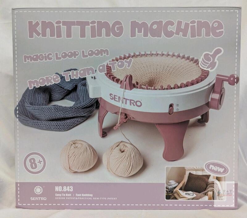 SENTRO No. 843 Magic Loop 48-Needle Circular Knitting Machine with Row Counter & Accessories