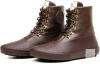 New Size 8 Men's GROUNDED PEOPLE [Jude Brown] Handmade Classic Lace Up High Top Fashion Sneakers Walking Shoes - Made with Cruelty Free Leather GRD004A-11