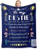 New Birthday Gifts for Bestie Throw Blanket, Unique Celebration Blanket For The Best of Friends, Super Soft 60X50 Inches