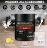 New Leather Recoloring Balm - Scratch Repair & Color Restore Kit for Faded Leather, Couch & Car Seats - 12OZ Leather Restorer Balm for Furniture, Auto Interior, Vinyl, Accessories - 2