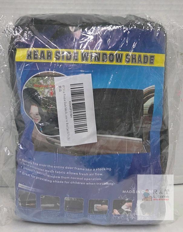 XL Rear Side Window Shade Set (4pcs) for Most Cars & SUVs, Black, High-Elastic Spandex Mesh
