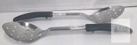 new Winco BHPP-13 13" Stainless Steel Perforated Basting Spoon with Plastic Handle,