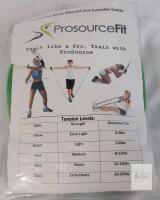 ProsourceFit Green Resistance Tube 5&ndash;8 lbs, 47" with Handles & Guide, 6x9x1200mm, Barcode 53993 00283