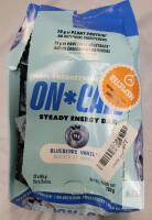 BB 2026-04-23 On-Call Steady Energy Bar, Blueberry Vanilla, 19g Plant Protein, 12 x 65g Bars,