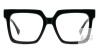 Firmoo Cathy001 C1 Black Square Acetate Eyeglass Frames 55-18-145 with Case