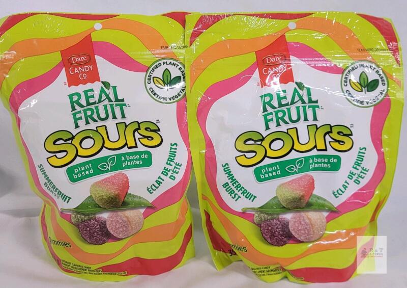 [BB 2026 MA 22] 2-Packs Dare Candy Co. Real Fruit Sours Gummies . 350gram Packs