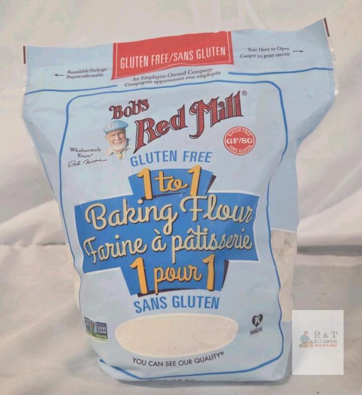 bb 2027 Bob's Red Mill Gluten Free 1-to-1 Baking Flour, 22 oz, Resealable, Best By 2027, Kosher, Non-GMO