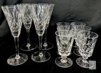 Elegant Crystal Stemware Set &ndash; Champagne Flutes & Wine Goblets