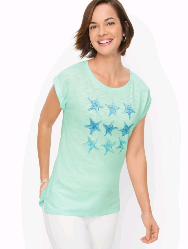 New Talbots Starfish Tee Size 1 x