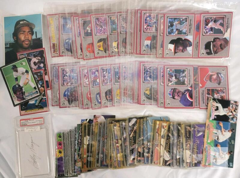 1983 Donruss MLB Baseball Oversize Baseball Set , 65+ MLB Baseball Trading Cards & Bobby Bragan PSA Certified Autograph