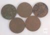 1902 - 1936 Canadian Large & Small One Cent Pennies . Large : 1902 , 1909 , 1916 , 1918 , 1920 . Small : 1920 , 1932 , 1933 , 1935 , 1936 - 3