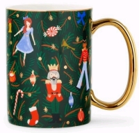 New Evergreen Nutcracker Porcelain Mug by RiflePaperCo.com.