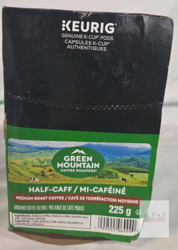 BB 2028 Green Mountain Half-Caff Medium Roast K-Cup Pods, 24 Count, 7.94 oz