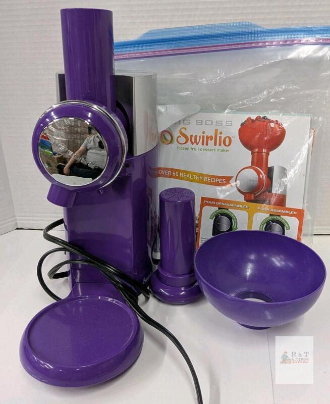 Big Boss Swirlio Frozen Fruit Dessert Maker, Purple, Includes Recipe Book