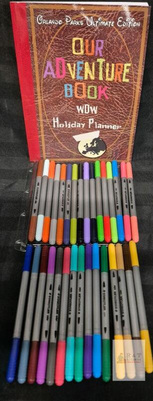 Disney World Orlando Parks Ultimate Edition Planner with 31 Staedtler Triplus Pens