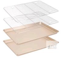 New - Nonstick Baking Sheet Pan Set, Cookie Sheets for Oven . Quality Baking Sheet Pan Set - 2 Pans + 2 Racks, 13.5 "&times;9.5"