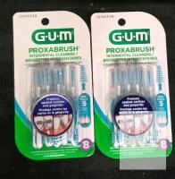 2 New Packs GUM Proxabrush Interdental Cleaners, Wide, Removes up to 25% More Plaque