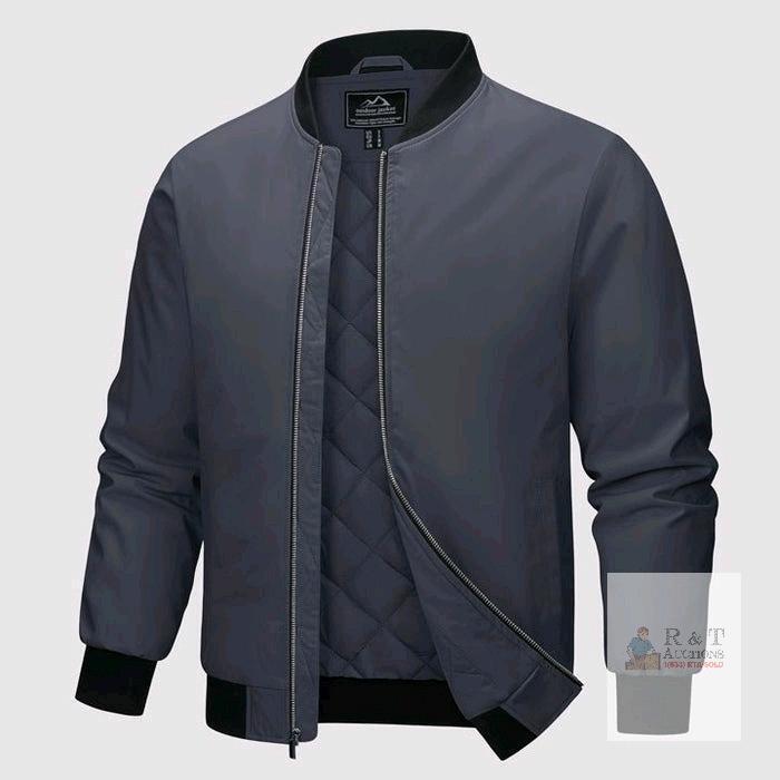 New Magcomsen Men's Winter Bomber Jacket, Quilted & Windproof Zip-Up Coat