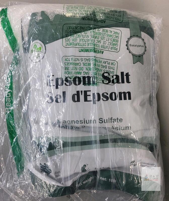New - 10lbs Epsom Salt . Bag has tear