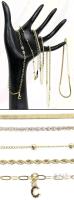 5 New 9" Line / Tennis Bracelets, Lobster Clasps Magnetic, Stamped K14