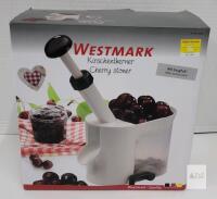 NEW Westmark 4030 Cherry Stoner with Suction Pad and Stainless Steel Punch