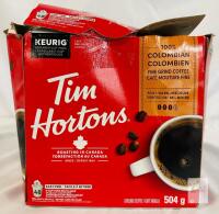 BB 2027 Tim Hortons 100% Colombian Coffee 48 Keurig K-Cup Pods, Dark-Medium Roast, 504g