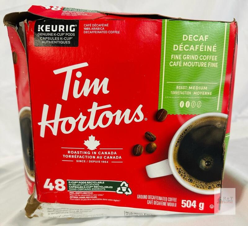 Tim Hortons Decaf Medium Roast 48 K-Cup Pods, 17.78 oz (504 g), Keurig Compatible, Best Before Nov 2026