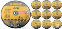 New 10-Pack DEWALT DW8005 10" &times; 7/64" &times; 5/8" Type 1 A24R Metal Cutting Wheels [exp 04/2028]