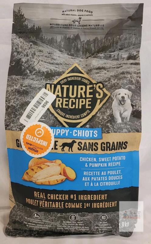 MAY 26 Nature's Recipe Grain Free Puppy Dry Dog Food 1.8kg, Chicken Sweet Potato Pumpkin, 5052804081024