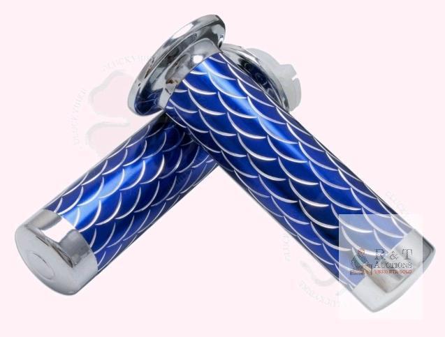 New Woostar Woostar Hand Grip 7/8" Blue Universal Gel Handle Bar 22mm Left Right Front