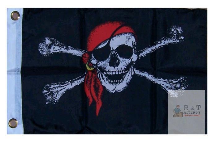 New - Anley 5ft.&times;3ft Jolly Roger Pirate Ship Flag