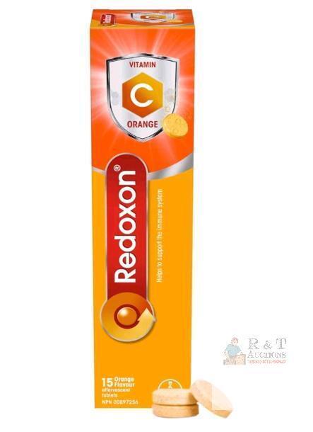 REDOXON Vitamin C-Orange Effervescent Tablets, 15-Count - EXP 2026 / 08