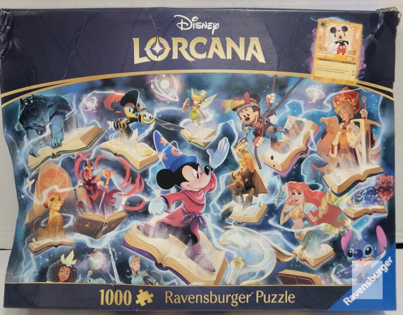 Ravensburger Disney Lorcana 1000-Piece Puzzle "Steel" w/ Promo Card | 12 001 626 7 |Complete - Some bend damage to box