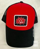 NEW Callaway BOOM! Trucker Hat Red/Black Snapback, Mesh Back, Comic Patch, Adjustable Adult