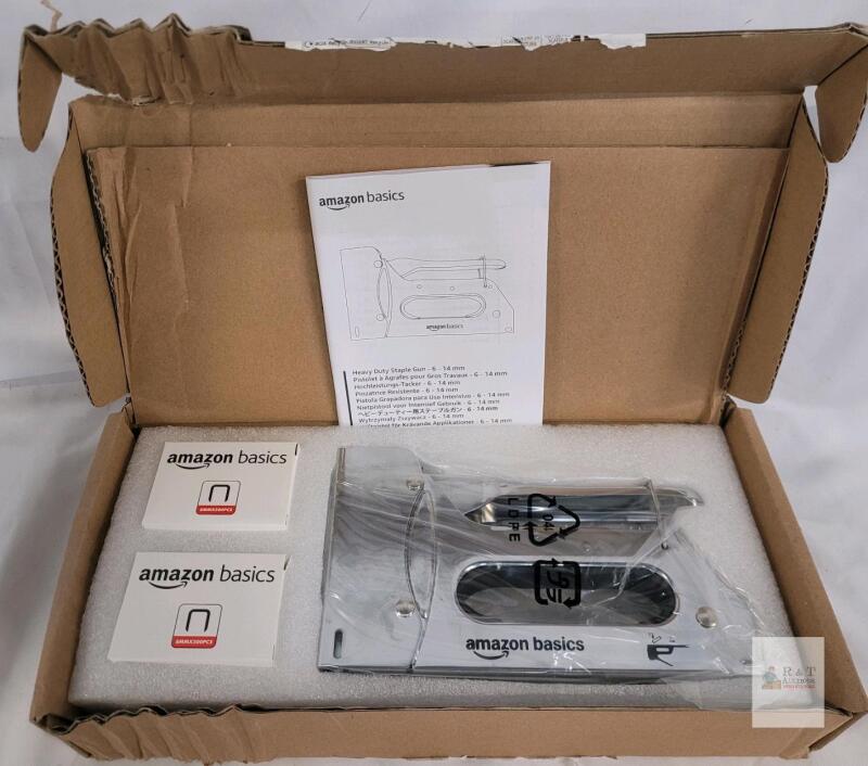 NEW Heavy Duty Staple Gun, 6-14mm, Steel, 2 Boxes 8mm Staples, Manual Included
