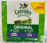 Greenies Original Large Dog Dental Treats, 36 oz (24 Treats), VOHC Accepted
