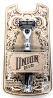 NEW Union Razors Mach3 Compatible Razor Handle with 3-Blade Cartridge, Black Wooden Handle with Chrome Accents