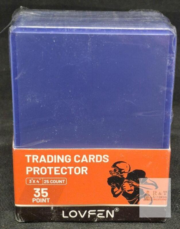 LOVFEN 3"x4" 35pt Rigid Toploader Trading Card Protectors, Ultra Clear, 25 Pack