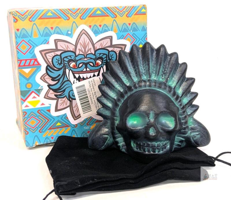 WOW! New Aztec Death Whistle, 125 dB+ - Really Sounds Like A Human Screaming! 4 75" Tall, Handmade Pottery