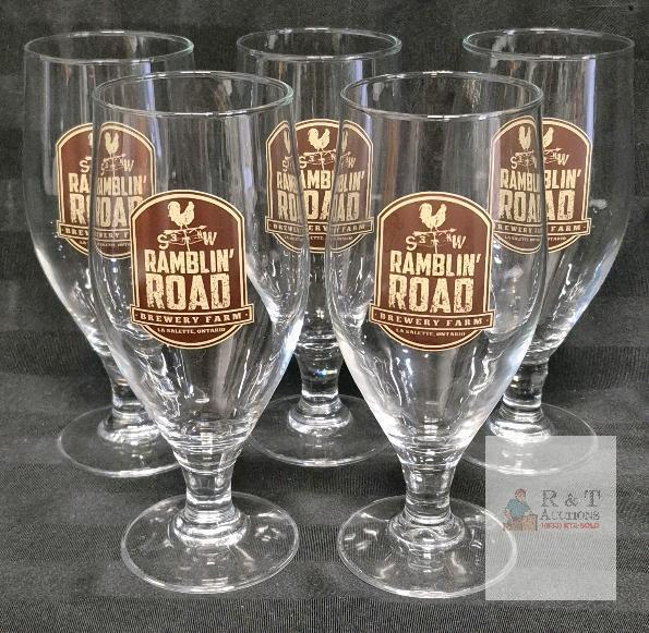 Ramblin' Road Brewery Farm 16 oz Tulip Beer Glass