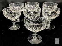 7 Vintage Webb Corbett Crystal Dessert Glasses, 4" Tall, No Chips or Cracks