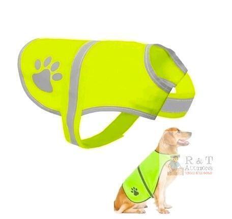 XX-Large High Visibility Reflective Dog Safety Vest &ndash; Neon Yellow, Velcro, For Hunting & Training