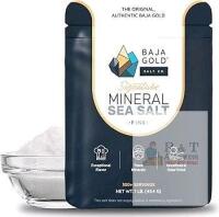 New Baja Gold Mineral Sea Salt - Pure & Organic Real Salt for Cooking & Baking | Fine Grind Sea Salt - Low Sodium | Natural Baja Salt - Ideal for All Culinary Uses | 1 lb. Resealable Bag, 300+ Servings