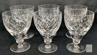 6 Vintage Webb Corbett Crystal Goblets, 4.75" Tall, No Chips or Cracks