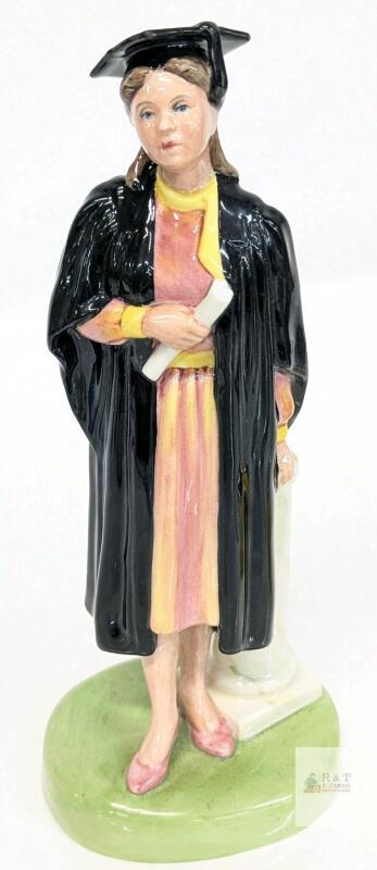 Vintage ROYAL DOULTON Bone China Figurine | 1983 "The Graduate" - HN 3016 | 9" - No Chips or Cracks