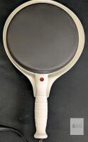 SALTON Crepe Maker Model CM-7 With Batter Dish, 7" Diameter Slightly Domed Cooking Surface, Tested For Power