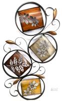 Large 33" Long Metal Floral Wall Art