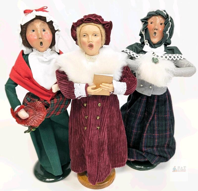 Vintage Byer's Choice 1993 / 1996 "THE CAROLERS" & Christmas Tradition Caroler, Up To 13" Tall With 2 Boxes